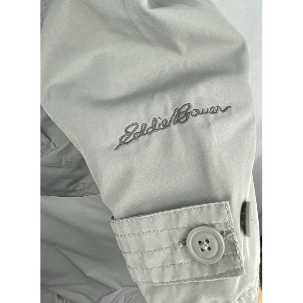 Eddie Bauer Jacket Mens TL‎ Gray Goose Down Winter Trench All Seasons Waterproof - Picture 12 of 14